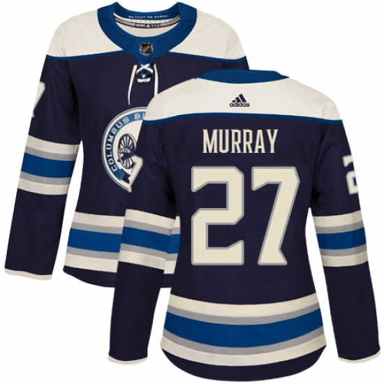 Women's Adidas Columbus Blue Jackets #27 Ryan Murray Authentic Navy Blue Alternate NHL Jersey - Ujersey