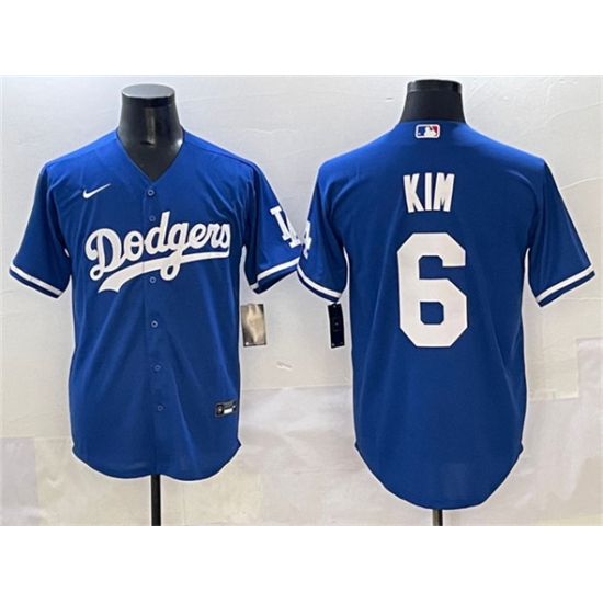 Men's Los Angeles Dodgers #6 Hyeseong Kim Royal Cool Base Stitched Baseball Jersey - Ujersey