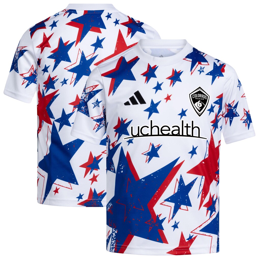 Youth Colorado Rapids adidas White 2026 Americana Pre-Match Jersey - Ujersey