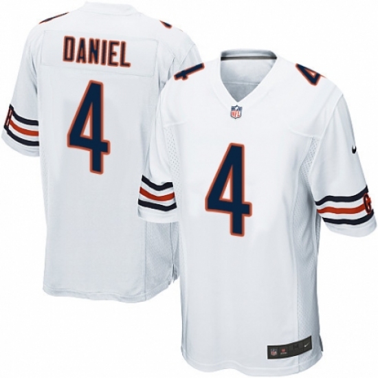 Men's Nike Chicago Bears #4 Chase Daniel Game White NFL Jersey - Ujersey