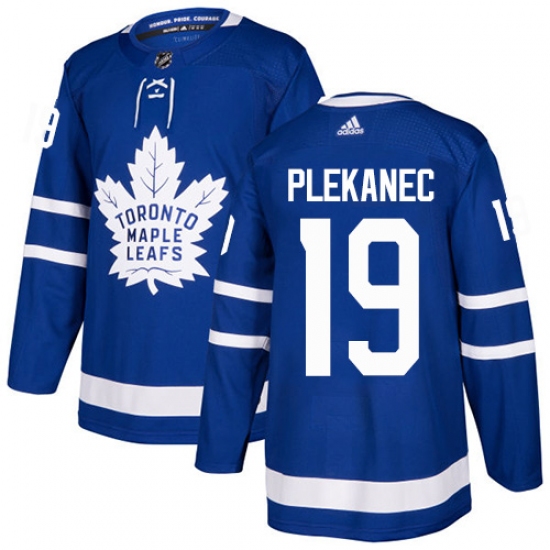 Youth Adidas Toronto Maple Leafs #19 Tomas Plekanec Authentic Royal Blue Home NHL Jersey - Ujersey