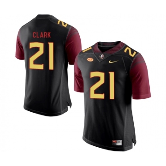 Florida State Seminoles 21 Corey Clark Black College Football Jersey - Ujersey