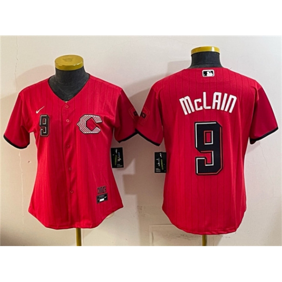 Women's Cincinnati Reds #9 Matt McLain Red 2026 City Connect Stadium Stitched Baseball Jersey(Run Small) - Ujersey