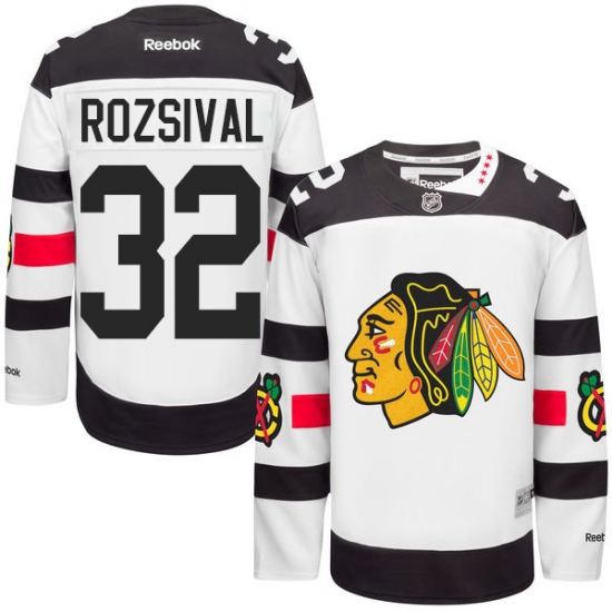 Men's Reebok Chicago Blackhawks #32 Michal Rozsival Premier White 2016 Stadium Series NHL Jersey - Ujersey