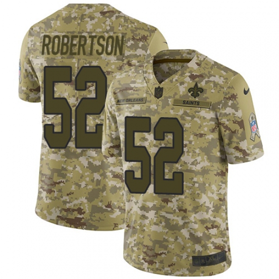 Youth Nike New Orleans Saints #52 Craig Robertson Limited Camo 2018 Salute to Service NFL Jersey - Ujersey