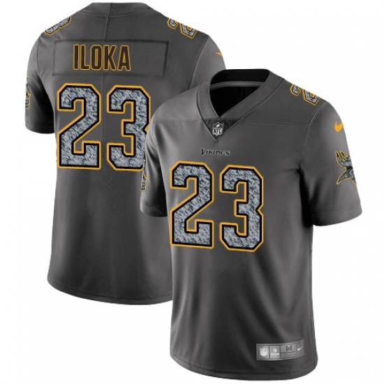 Men's Nike Minnesota Vikings #23 George Iloka Gray Static Vapor Untouchable Limited NFL Jersey - Ujersey