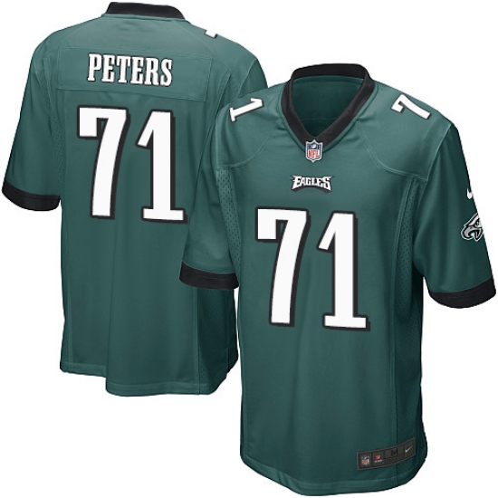 Men's Nike Philadelphia Eagles #71 Jason Peters Game Midnight Green Team Color NFL Jersey - Ujersey