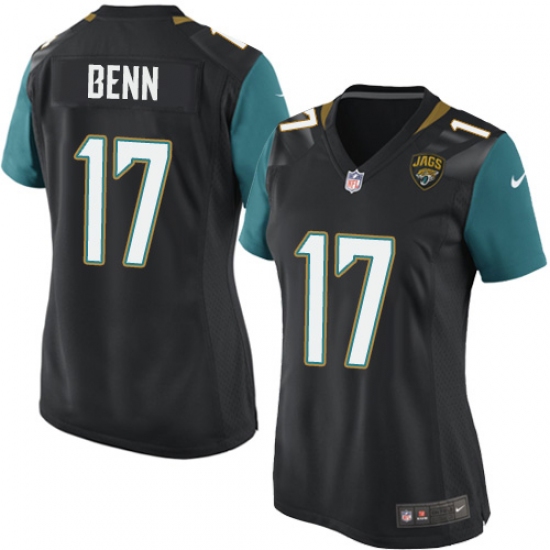 Women's Nike Jacksonville Jaguars #17 Arrelious Benn Game Black Alternate NFL Jersey - Ujersey