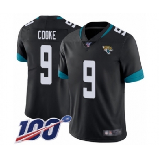 Men's Jacksonville Jaguars #9 Logan Cooke Black Team Color Vapor Untouchable Limited Player 100th Season Football Jersey - Ujersey