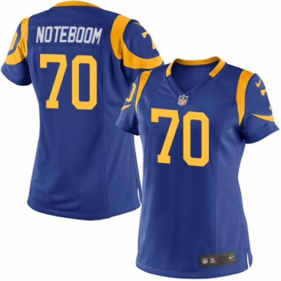 Women's Nike Los Angeles Rams #70 Joseph Noteboom Game Royal Blue Alternate NFL Jersey - Ujersey