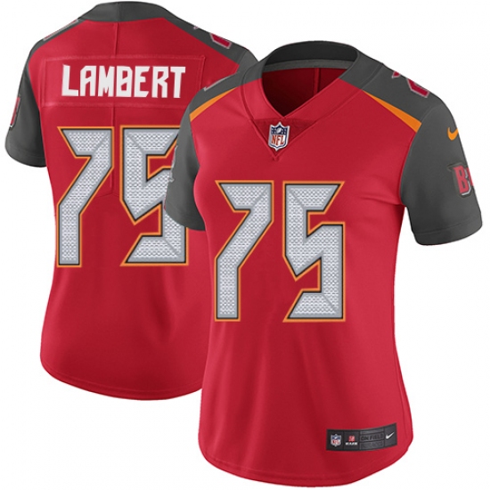 Women's Nike Tampa Bay Buccaneers #75 Davonte Lambert Red Team Color Vapor Untouchable Limited Player NFL Jersey - Ujersey