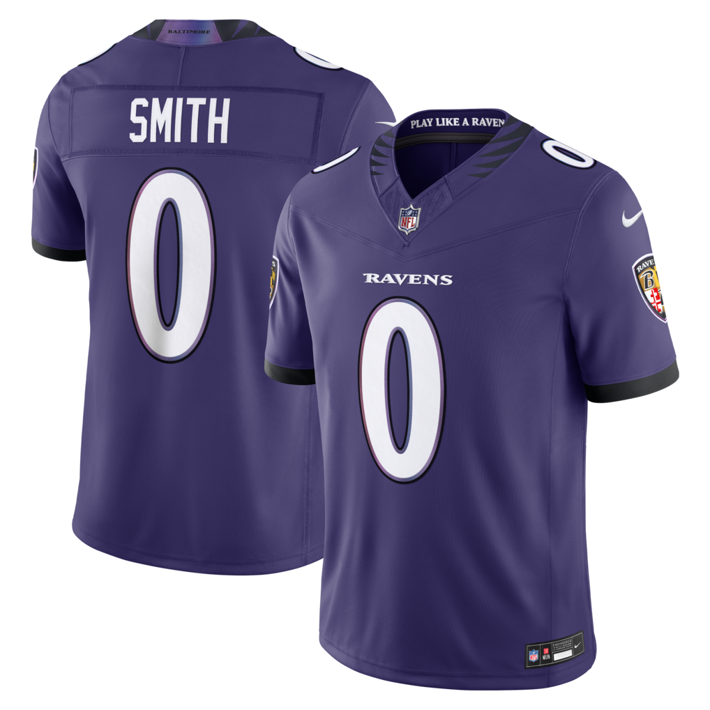 Men's Baltimore Ravens Roquan Smith Nike Purple Vapor F.U.S.E. Sewn Down Limited Jersey - U-jersey