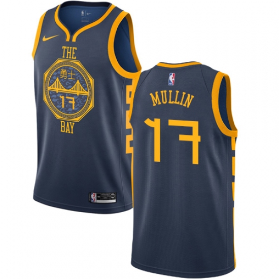 Women's Nike Golden State Warriors #17 Chris Mullin Swingman Navy Blue NBA Jersey - City Edition - Ujersey