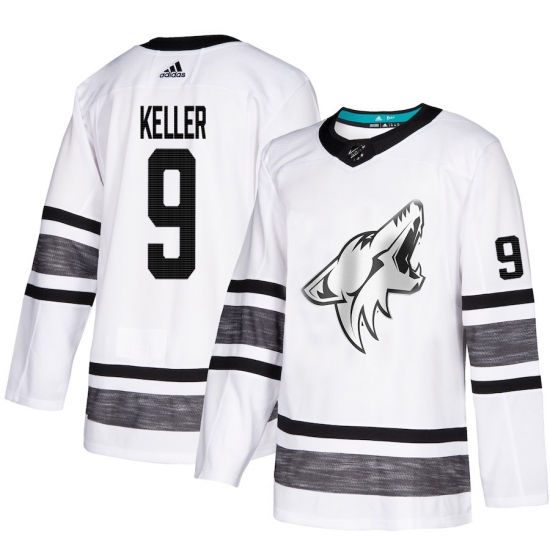Men's Adidas Arizona Coyotes #9 Clayton Keller White 2019 All-Star Game Parley Authentic Stitched NHL Jersey - Ujersey