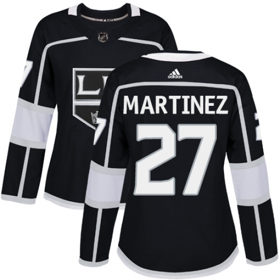 Women's Adidas Los Angeles Kings #27 Alec Martinez Authentic Black Home NHL Jersey - Ujersey
