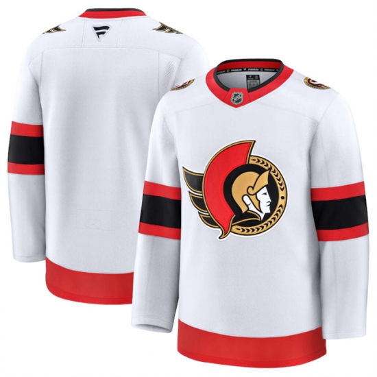 Men's Ottawa Senators Blank White 2024-25 Away Stitched Hockey Jersey - Ujersey