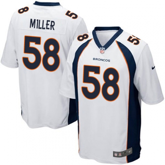 Men's Nike Denver Broncos #58 Von Miller Game White NFL Jersey - Ujersey