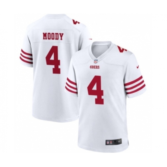 Men's Nike San Francisco 49ers #4 Jake Moody White Football Stitched Game Jersey - Ujersey
