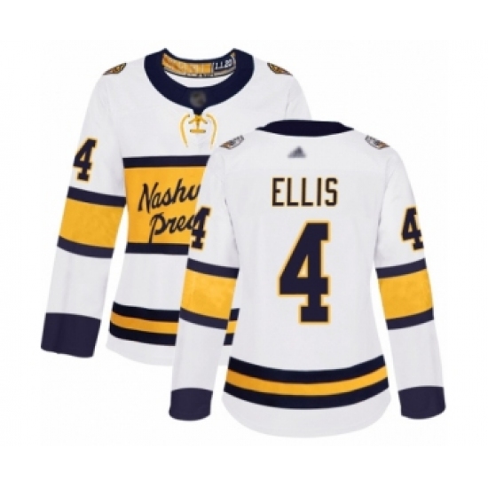 Women's Nashville Predators #4 Ryan Ellis Authentic White 2020 Winter Classic Hockey Jersey - Ujersey