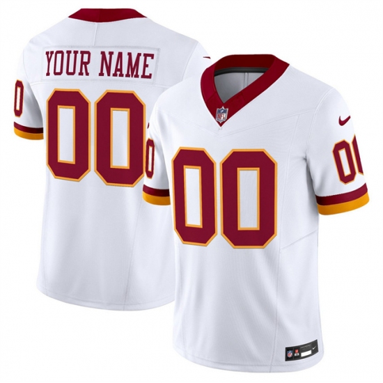 Men's Washington Commanders Active Player Custom White 2025 F.U.S.E. Throwback Vapor Limited Football Stitched Jersey - Ujersey
