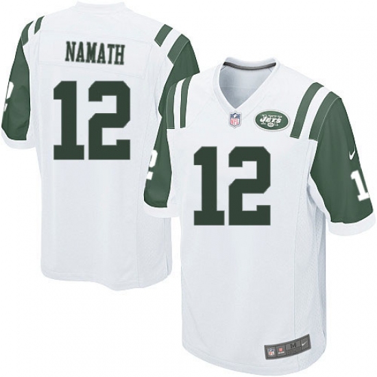 Men's Nike New York Jets #12 Joe Namath Game White NFL Jersey - Ujersey