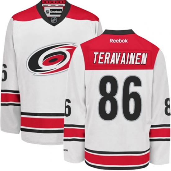 Women's Reebok Carolina Hurricanes #86 Teuvo Teravainen Authentic White Away NHL Jersey - Ujersey