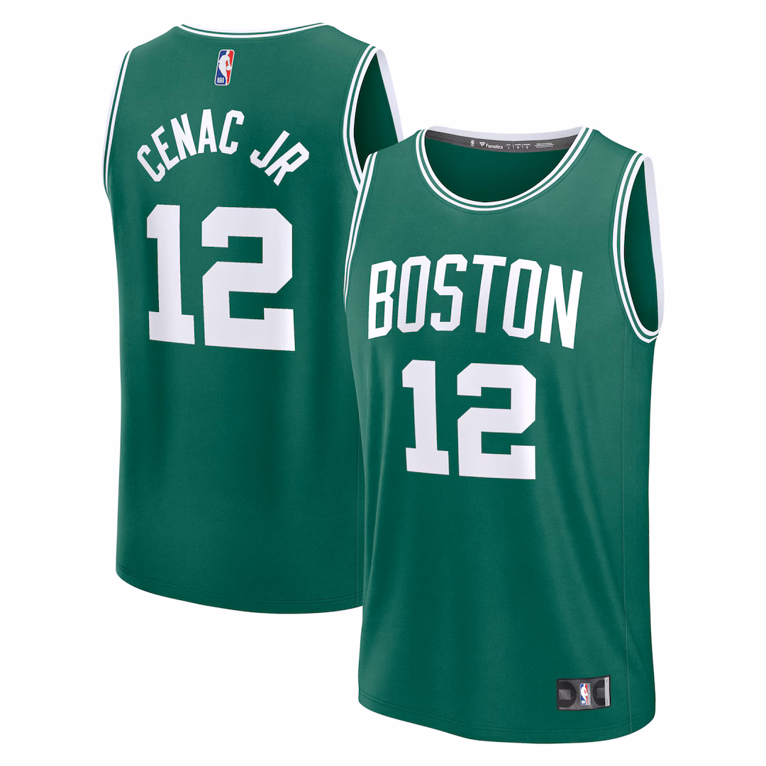 Men's Boston Celtics Chris Cenac Jr. Fanatics Green 2026 NBA Draft First Round Pick Fast Break Jersey - Icon Edition - Ujersey