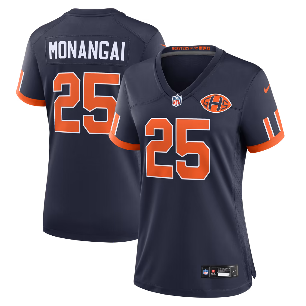 Women's Chicago Bears Kyle Monangai Nike Navy 2026 Rivalries Collection Game Jersey - U-jersey