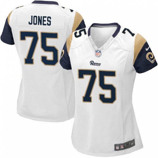 Women's Nike Los Angeles Rams #75 Deacon Jones Game White NFL Jersey - Ujersey