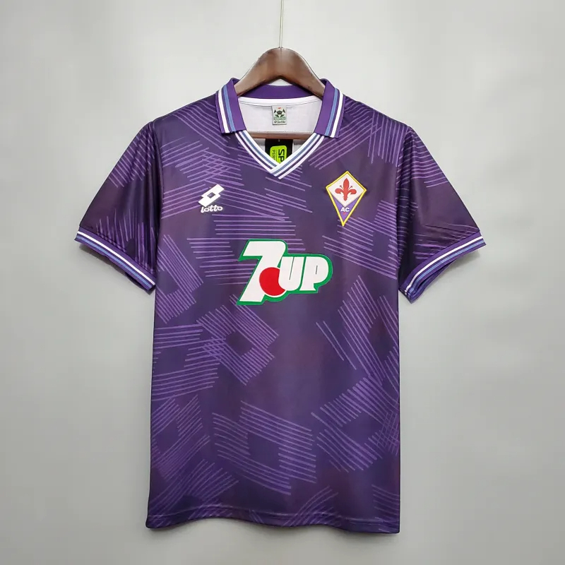 Fiorentina Retro Soccer Jersey Home Custom Shirt 1992/93 - ujerseystore