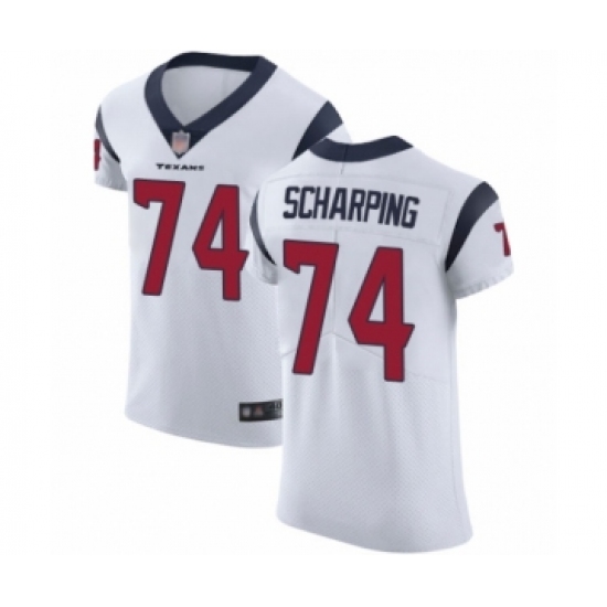 Men's Houston Texans #74 Max Scharping White Vapor Untouchable Elite Player Football Jersey - Ujersey
