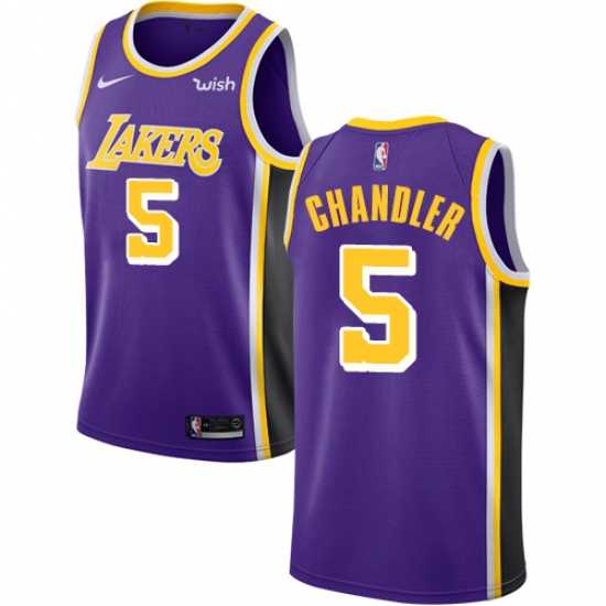 Men's Nike Los Angeles Lakers #5 Tyson Chandler Swingman Purple NBA Jersey - Statement Edition - Ujersey