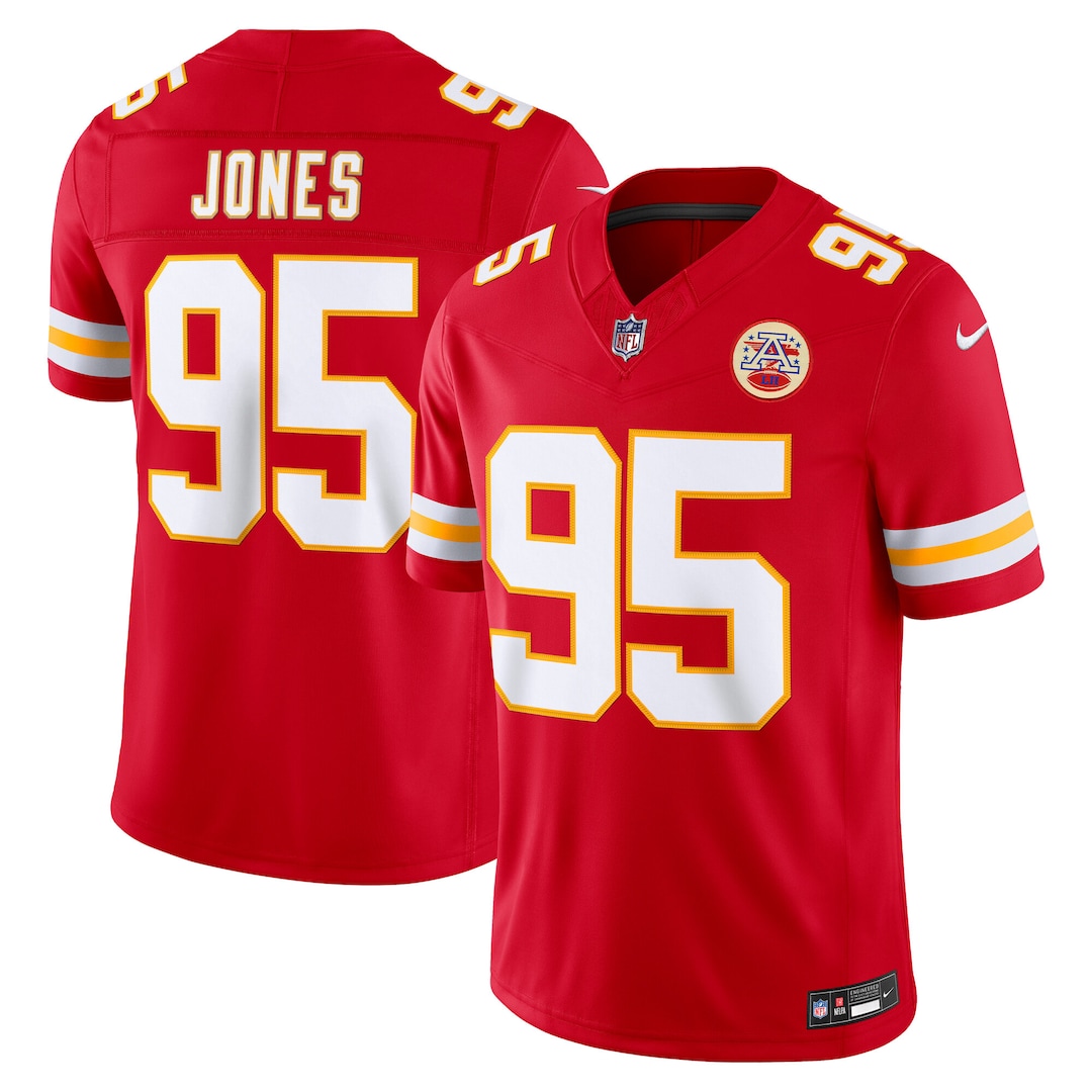 Men's Kansas City Chiefs Chris Jones Nike Red Team Vapor F.U.S.E. Stitched Limited Jersey - Ujersey