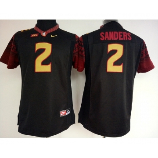 Florida State Seminoles 2 Deion Sanders Black College Football Jersey