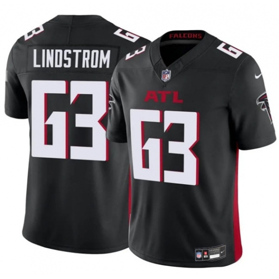 Men's Atlanta Falcons #63 Chris Lindstrom Black 2025 F.U.S.E. Vapor Untouchable Limited Football Stitched Jersey - Ujersey