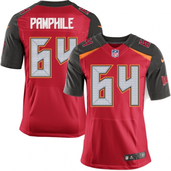 Men's Nike Tampa Bay Buccaneers #64 Kevin Pamphile Elite Red Team Color NFL Jersey - Ujersey