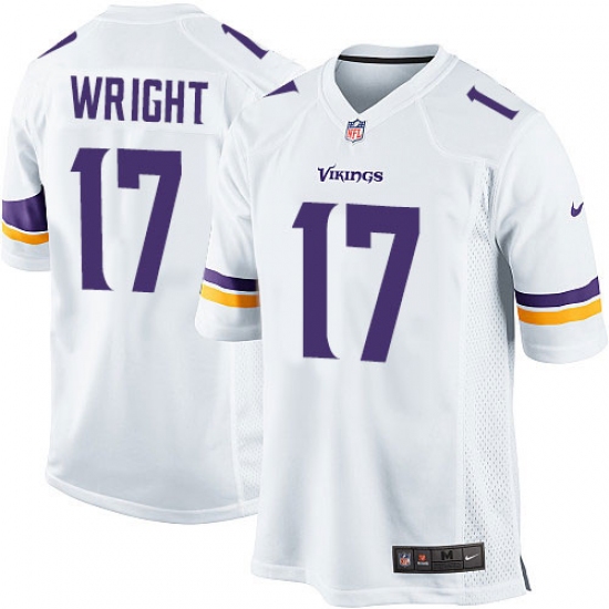 Men's Nike Minnesota Vikings #17 Jarius Wright Game White NFL Jersey - Ujersey
