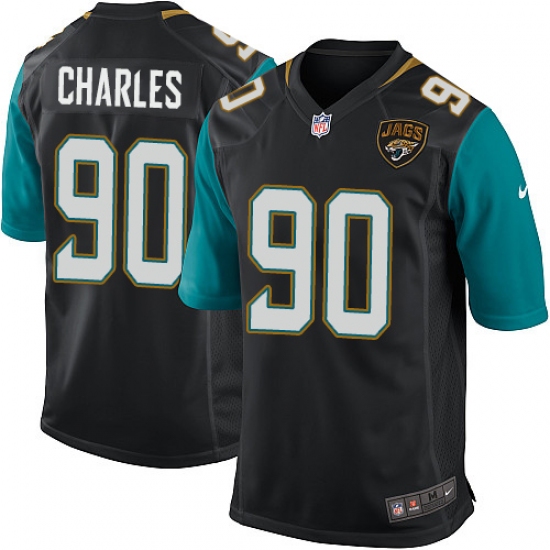 Men's Nike Jacksonville Jaguars #90 Stefan Charles Game Black Alternate NFL Jersey - Ujersey