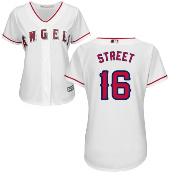 Women's Majestic Los Angeles Angels of Anaheim #16 Huston Street Authentic White Home Cool Base MLB Jersey - Ujersey