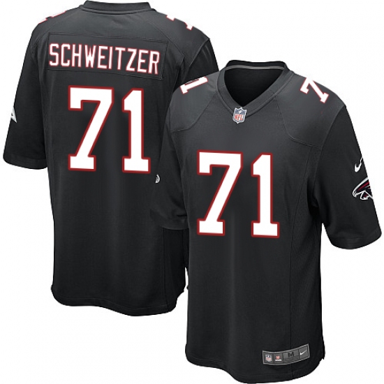 Men's Nike Atlanta Falcons #71 Wes Schweitzer Game Black Alternate NFL Jersey - Ujersey