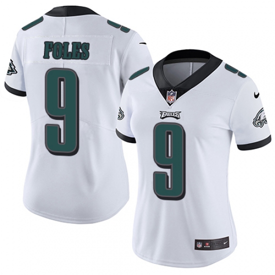 Women's Nike Philadelphia Eagles #9 Nick Foles White Vapor Untouchable Limited Player NFL Jersey - Ujersey
