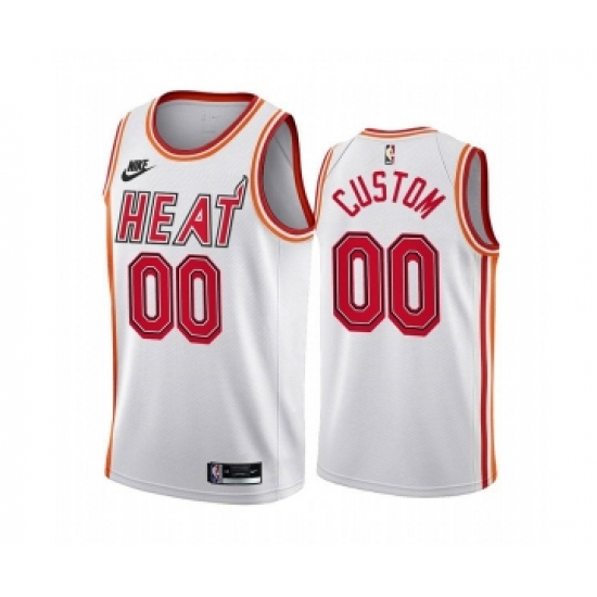 Men's Miami Heat Active Player Custom White Classic Edition Stitched Basketball Jersey - Ujersey