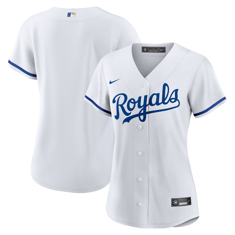 Women's Kansas City Royals Nike White Home Blank Replica Jersey - Ujersey NHL