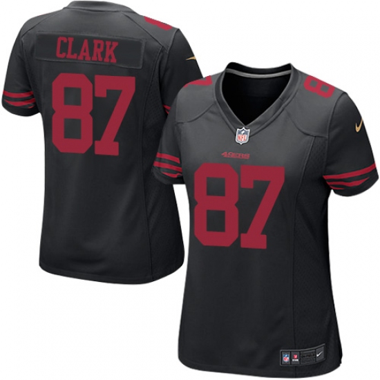 Women's Nike San Francisco 49ers #87 Dwight Clark Game Black NFL Jersey - Ujersey