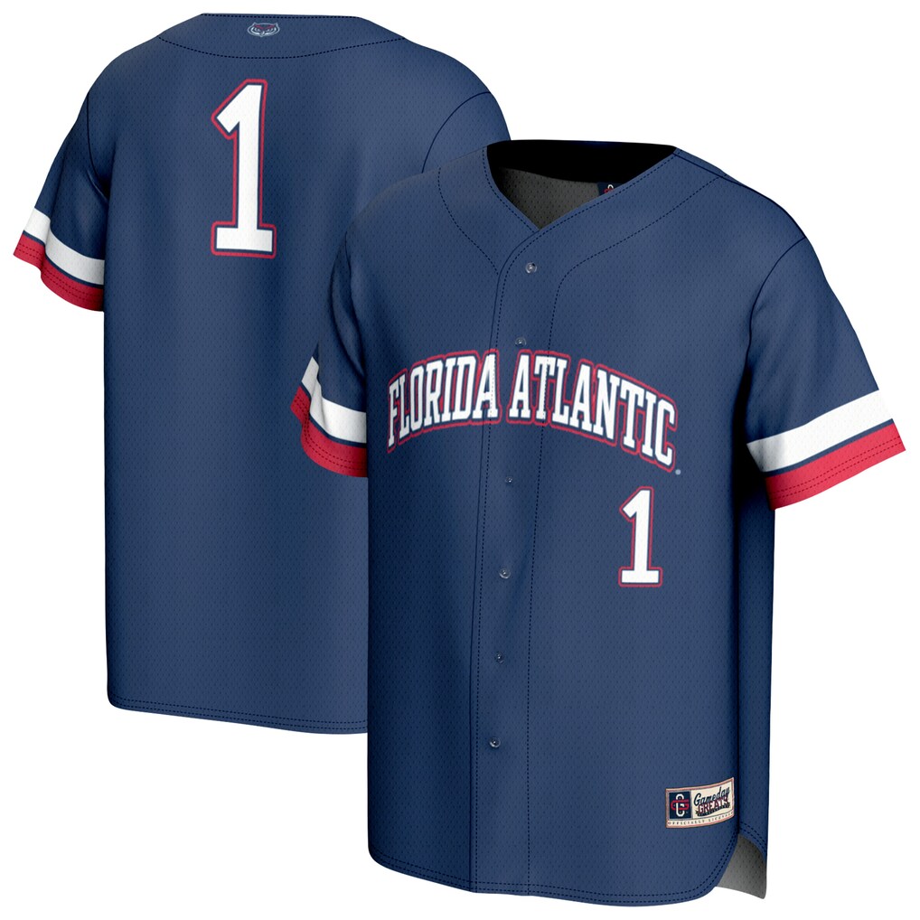 Unisex GameDay Greats Navy #1 Florida Atlantic Owls Collegiate Baseball Fashion Jersey - ujerseystore