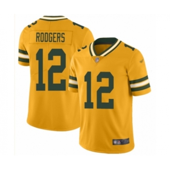 Women's Green Bay Packers #12 Aaron Rodgers Limited Gold Inverted Legend Football Jersey - Ujersey
