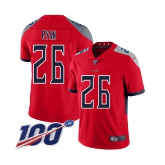 Men's Tennessee Titans #26 Logan Ryan Limited Red Inverted Legend 100th Season Football Jersey - Ujersey