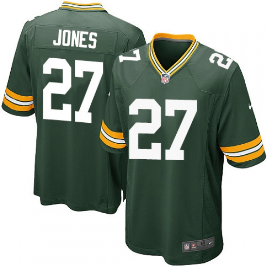 Men's Nike Green Bay Packers #27 Josh Jones Game Green Team Color NFL Jersey - Ujersey