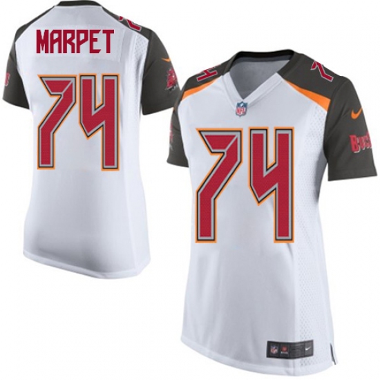 Women's Nike Tampa Bay Buccaneers #74 Ali Marpet Game White NFL Jersey - Ujersey