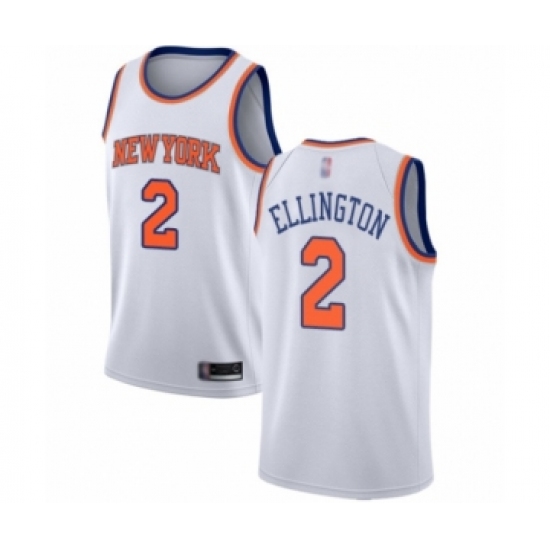 Men's New York Knicks #2 Wayne Ellington Authentic White Basketball Jersey - Association Edition - Ujersey